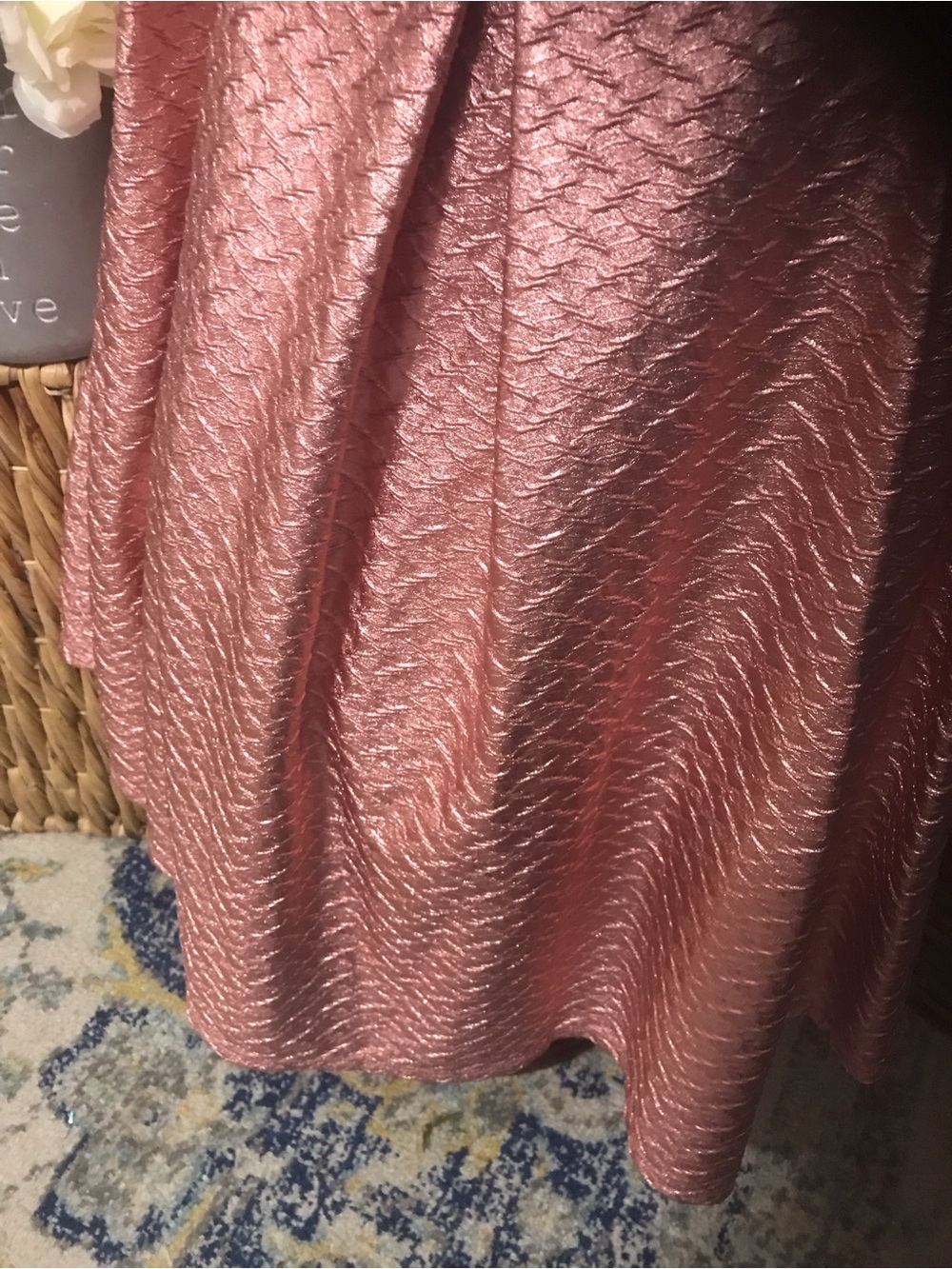 LuLaRoe Rose Metallic Circle Skirt - Picture 6 of 7